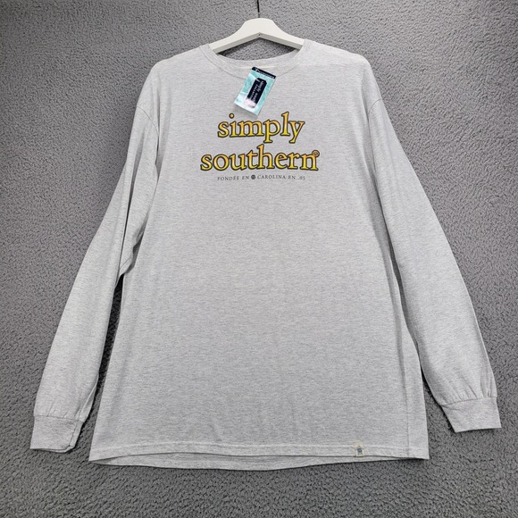 SIMPLY SOUTHERN Size LARGE Graphic Long Sleeve Crew Neck T-Shirt NEW - Picture 2 of 12